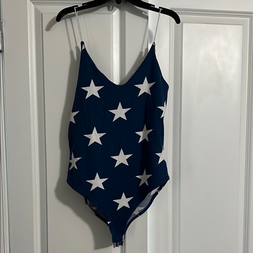 Blue Star-Patterned onesie M